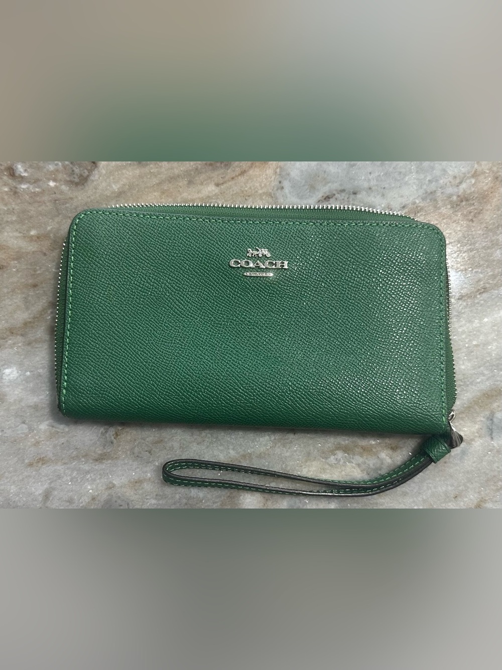 COACH Pebbled Leather Long Zip  Around Wallet C4451